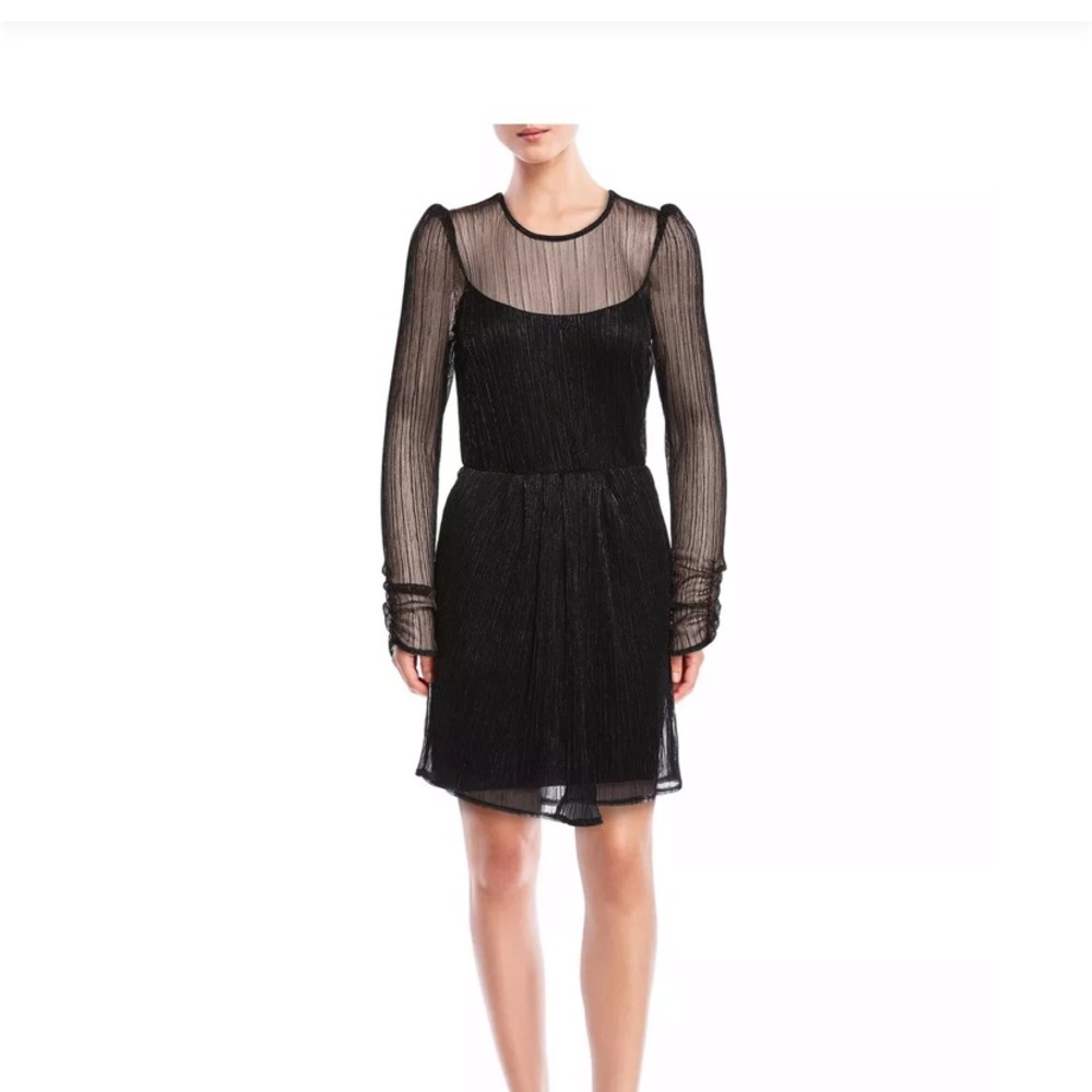 Bailey 44 long sleeve black sheer dress